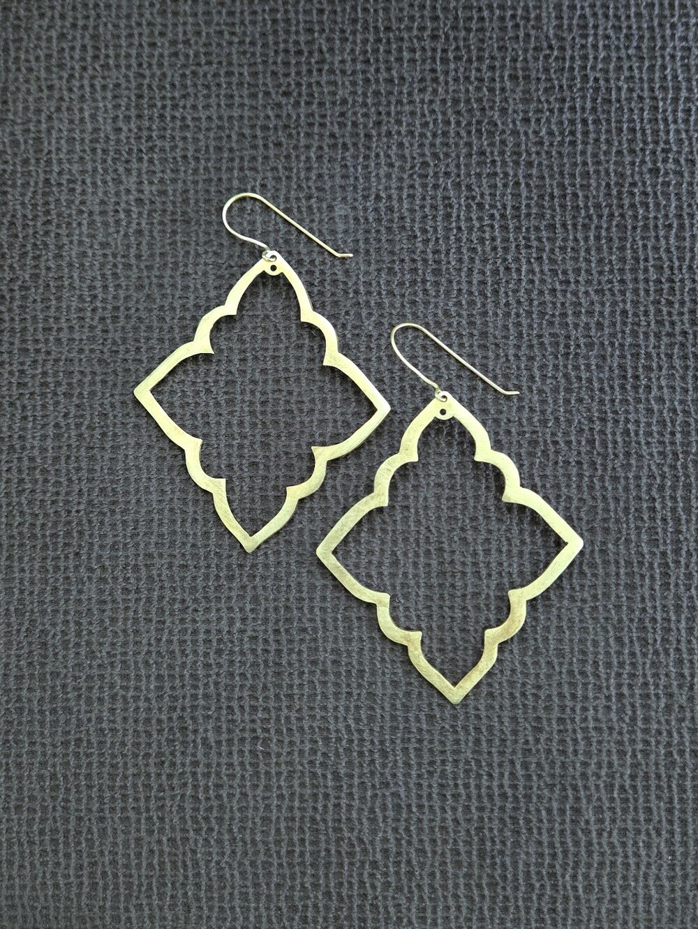 Brushed🖌️ Gold💛 Moroccan Tile  Dangle Earrings